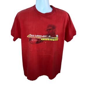 VINTAGE DALE EARNHARDT JR T-SHIRT RED SIZE L BUDWEISER WINNERS CIRCLE